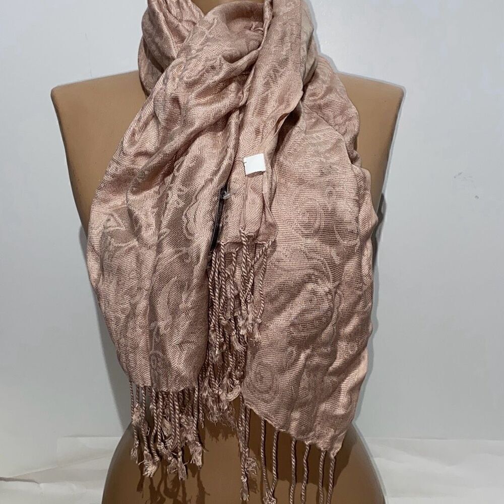 Bijoux Terner‎ Women's Tan Tassel Textured Jacquard Poncho OS (NWT)